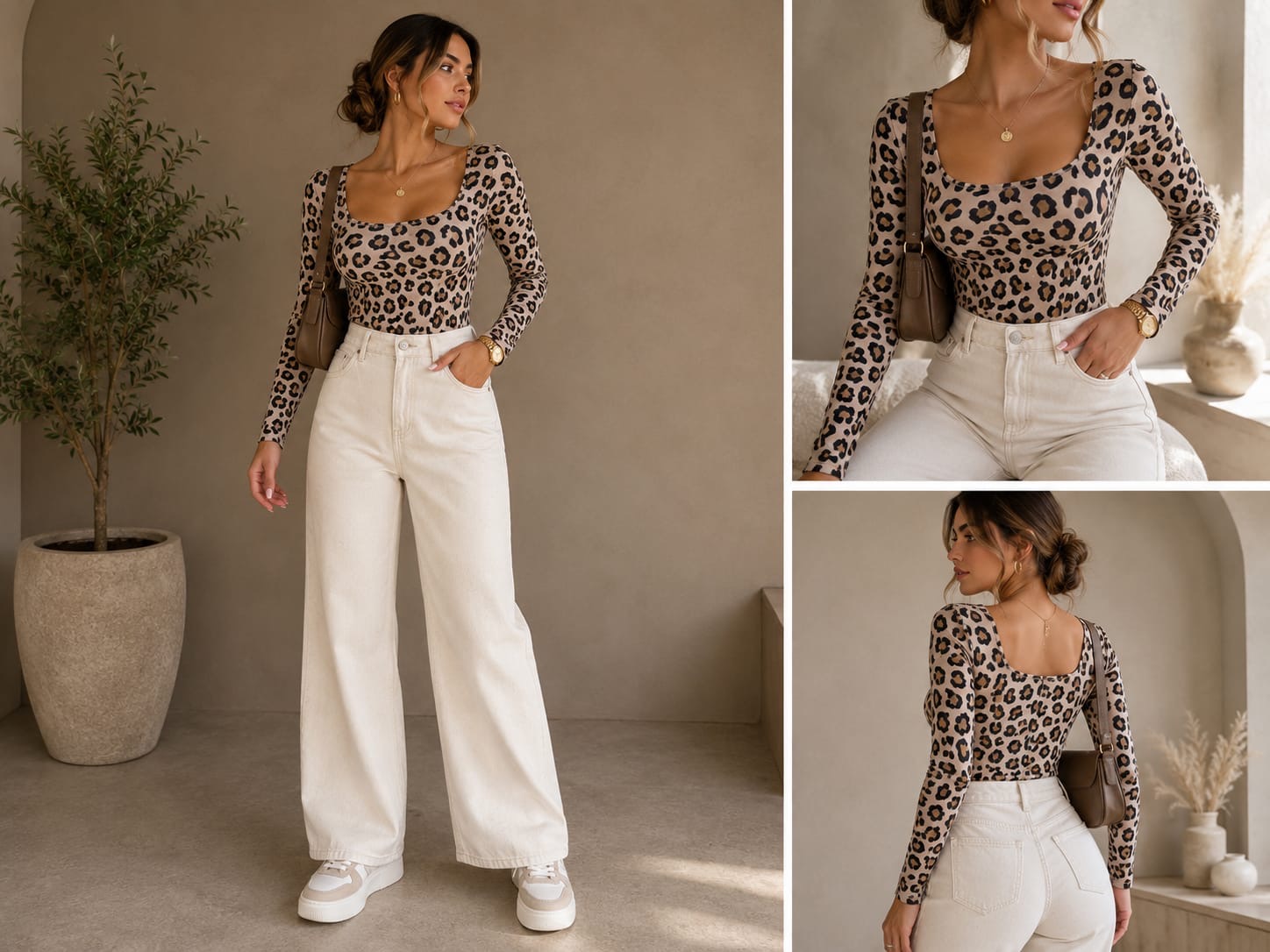 227 beige manga larga