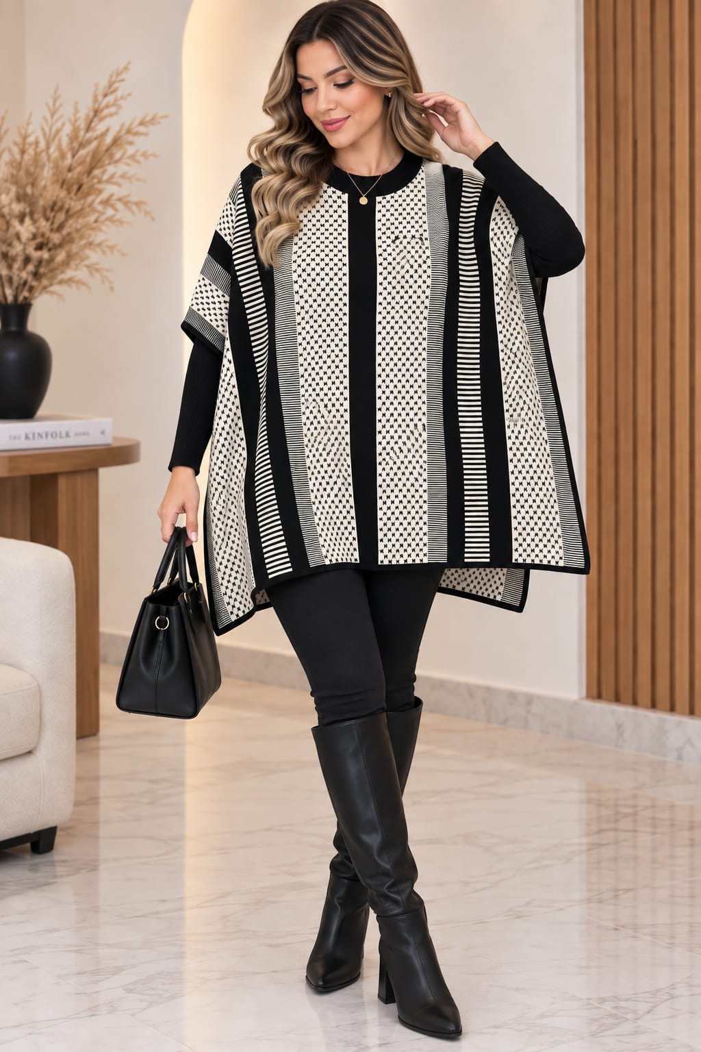 575 Negra cuello redondo